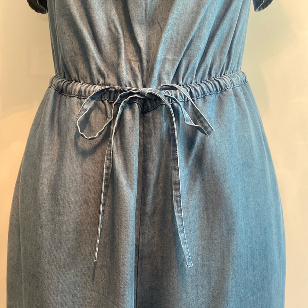 LOFT • Drawstring Chambray Jumpsuit - Picture 7 of 15
